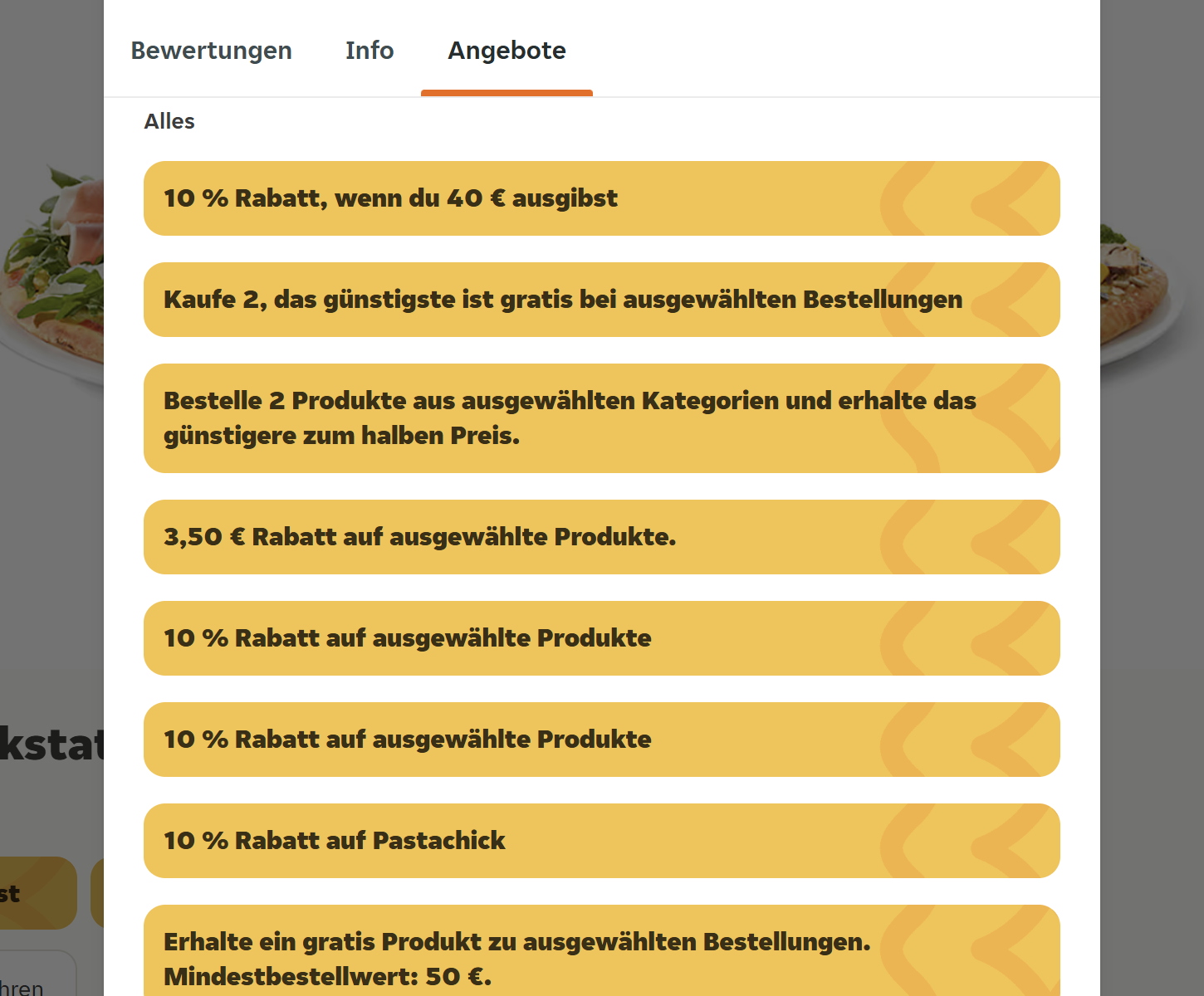 Lieferando-Aktionen für MUNDFEIN Hamburg
