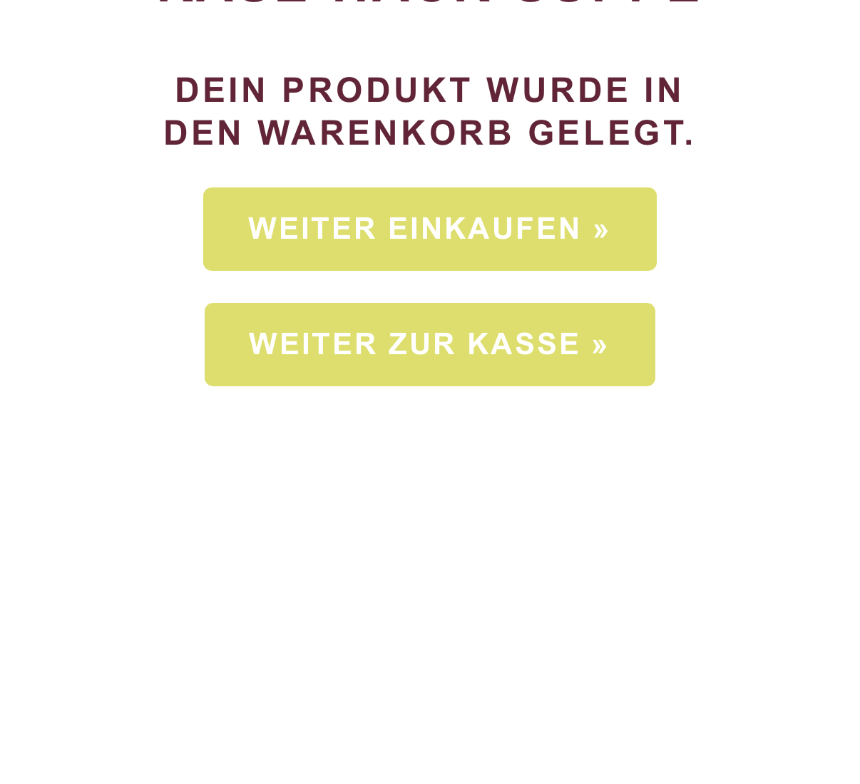 Zwischenseite nach Add-to-Cart - 2 Buttons